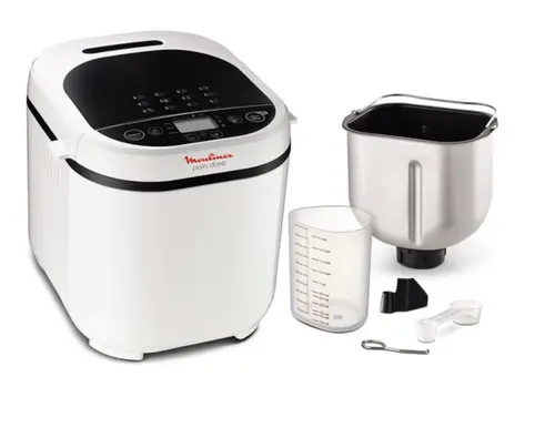 Хлебопекарна, Tefal PF210138, Pain Dore, Breadmaker, 500/750/1 kg, 12 automatic programs, 720W, 3 Levels of crust roasting, LCD display, delayed start, white - image 1