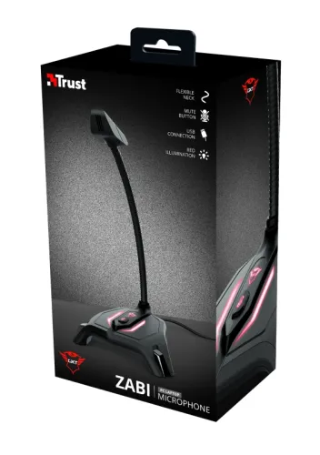 Микрофон, TRUST GXT 215 Zabi LED USB Gaming Microphone - image 4