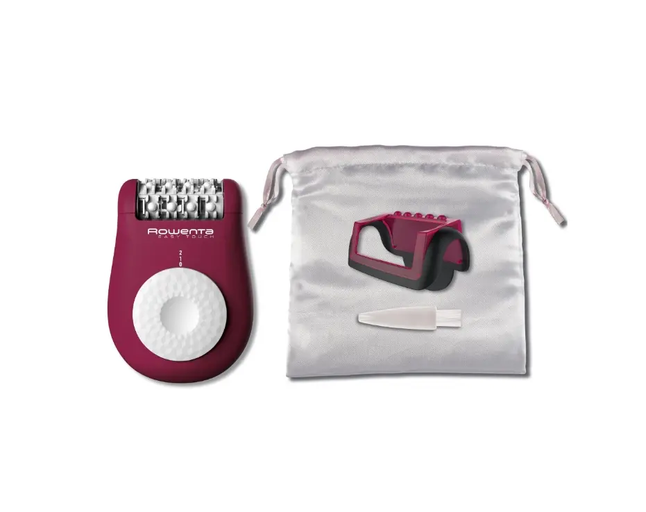Epilator, Rowenta EP1120F1 Easy Touch DARK Pink, compact, 2 viteze, perie de curățare, accesoriu pentru începători - image 2