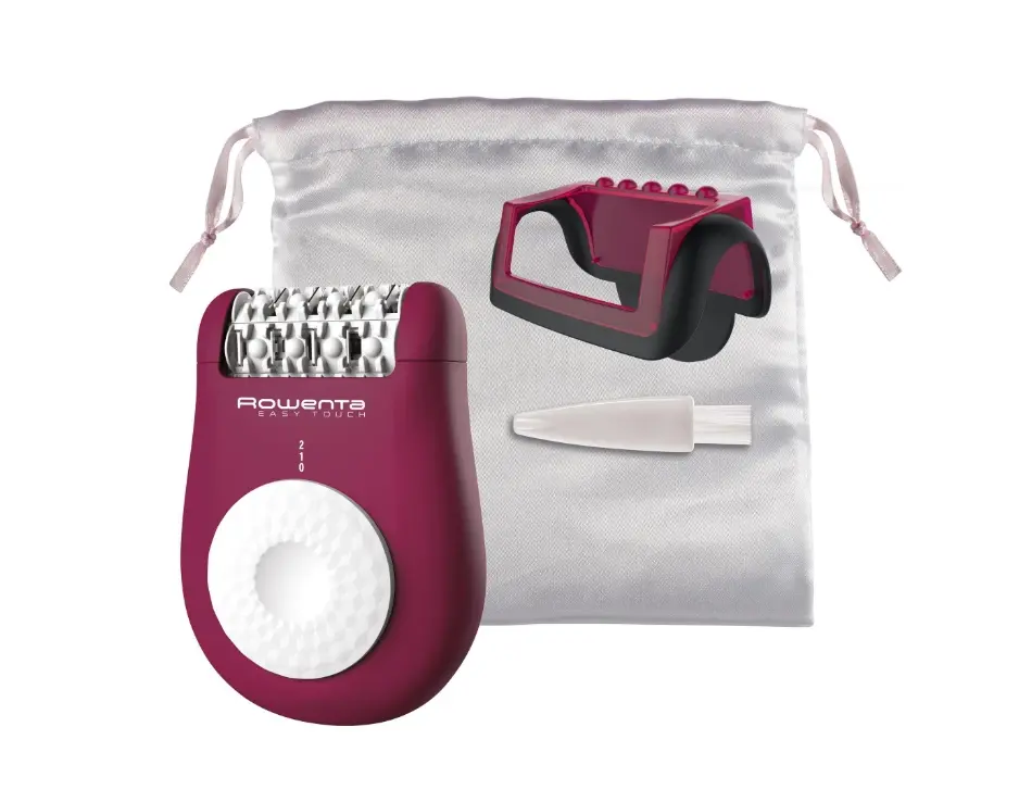 Epilator, Rowenta EP1120F1 Easy Touch DARK Pink, compact, 2 viteze, perie de curățare, accesoriu pentru începători - image 3