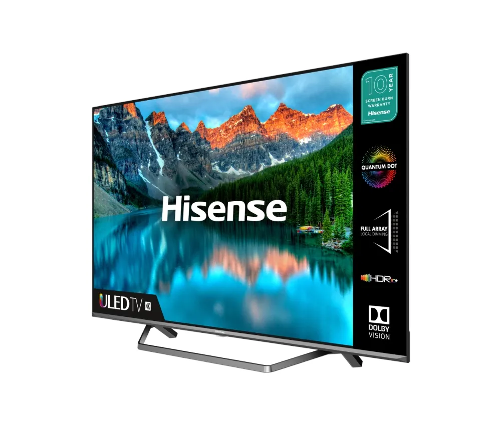 Телевизор, Hisense 65" U7QF, 4K Ultra HD 3840x2160, ULED, FALD, Quantum Dot, HDR 10+, HLG, Dolby Vision, Dolby Atmos, Sound by JBL, Smart TV, WiFi 5GHz, WiFi Direct, BT, DLNA, 4xHDMI, 2xUSB, LAN, CI+, DVB-T2/C/S2, Black/Silver - image 2
