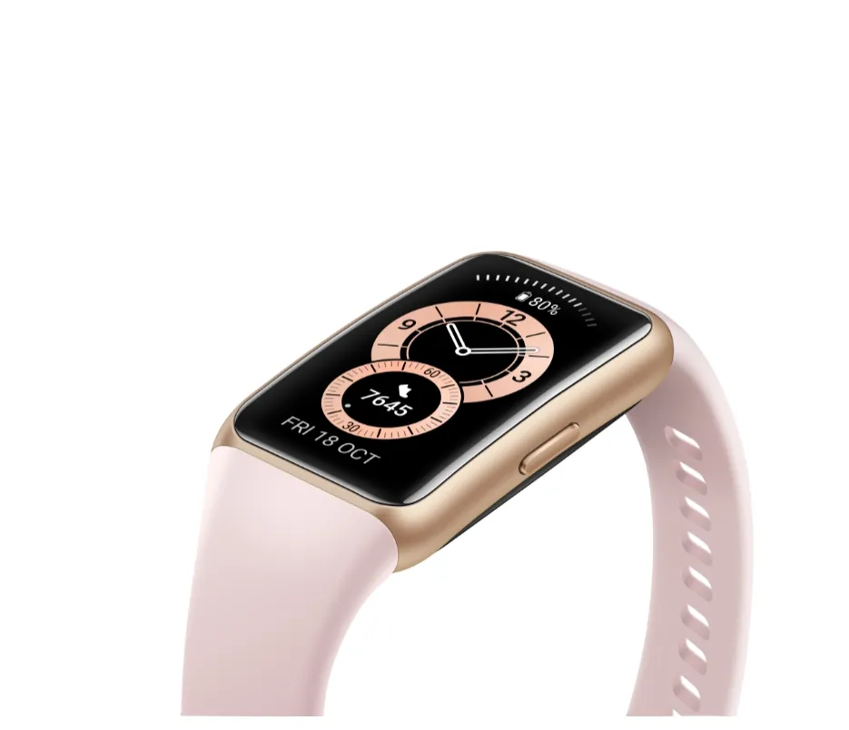 Фитнес гривна, Huawei Band 6, Pink, 1.47" AMOLED color screen, 6-axis IMU sensor, battery 180 mAh, Water resistance 5ATM, BT - image 1