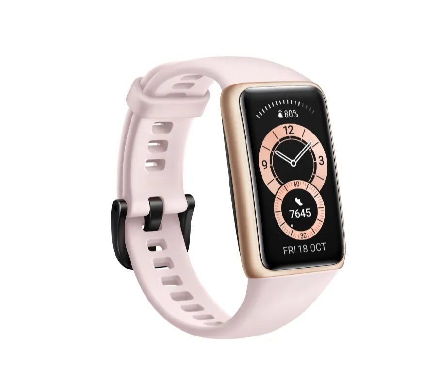 Фитнес гривна, Huawei Band 6, Pink, 1.47" AMOLED color screen, 6-axis IMU sensor, battery 180 mAh, Water resistance 5ATM, BT - image 3