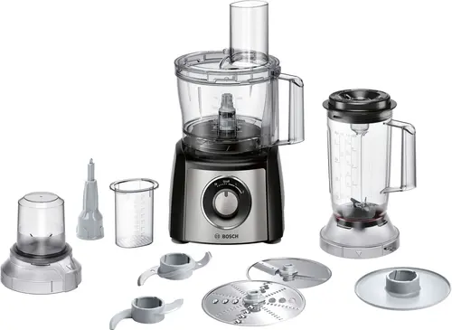 Robot de bucătărie, Bosch MCM3501M, Food processor, MultiTalent 3, 800 W, accesoriu suplimentar de mixer, Chopper, râșniță, accesoriu pentru aluat - 1