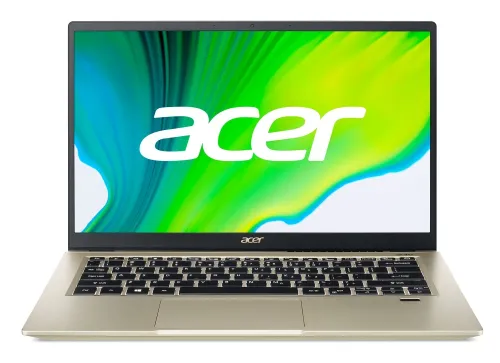 Лаптоп, Acer Swift 3X, SF314-510G-538Y, Intel Core i5-1135G7 (up to 4.2Ghz, 8MB), 14" FHD IPS NarrowBoarder, HD Cam, 8GB DDR4, 512GB PCIe SSD, Intel Iris Xe Graphics, TPM, Wi-Fi 6ax, BT, KB Backlight, FPR, Win 10 Pro, Gold