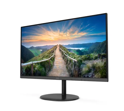 Монитор, AOC Q24V4EA, 23.8" IPS WLED, 2560x1440@75Hz, 4GtG, 250m/2, 1000:1, DCR 20M:1, Adaptive Sync, FlickerFree, Low Blue Light, 2Wx2, Tilt, HDMI, DP - image 1