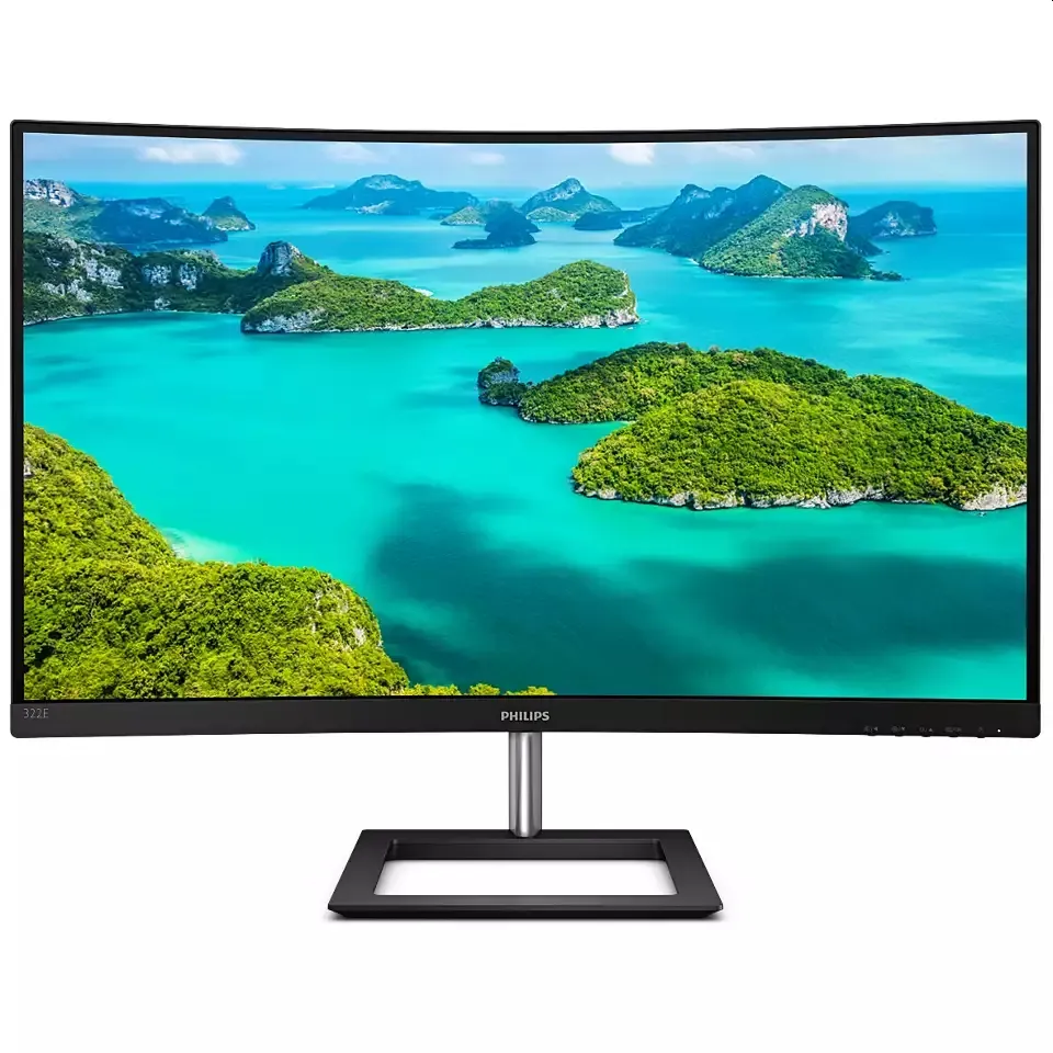 Монитор, Philips 322E1C, 31.5" Curved 1500R VA WLED, 1920x1080@75Hz, 4ms GtG, 250cd/m2, 3000:1, Mega Infinity DCR, FreeSync/Adaptive Sync, FlickerFree, Low Blue Mode, Tilt, D-SUB, HDMI, DP