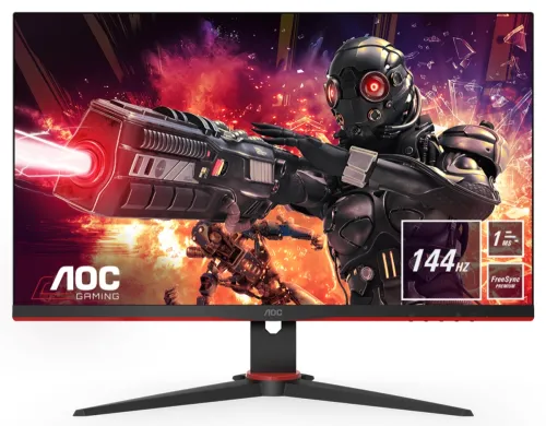 Монитор, AOC 27G2AE/BK, 27" IPS WLED, 1920x1080@144Hz, 4ms GTG, 1ms MPRT, 250cd/m2, 1000:1, 20M:1 DCR, FreeSync Premium, FlickerFree, Low Blue Light, 2Wx2, Tilt, Swivel, D-SUB, 2xHDMI, DP