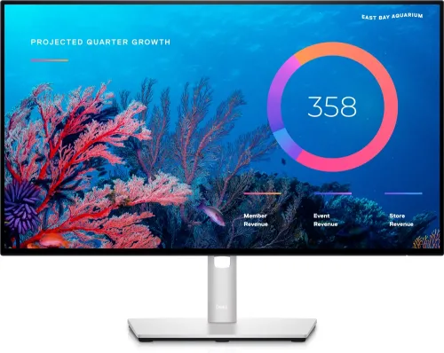 Монитор, Dell U2422HE, 23.8" IPS Anti-Glare, UltraSharp InfinityEdge, 5ms, 1000:1, 250 cd/m2, FullHD 1920x1080, 100% sRGB, HDMI, DisplayPort, USB-C Hub, USB 3.2 hub, RJ45, ComfortView Plus, Height Adjustable, Pivot, Swivel, Tilt, Black - image 1