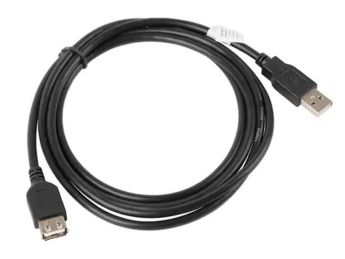 Cablu, Lanberg prelungitor USB 2.0 AM-AF, 1.8m, negru - 2