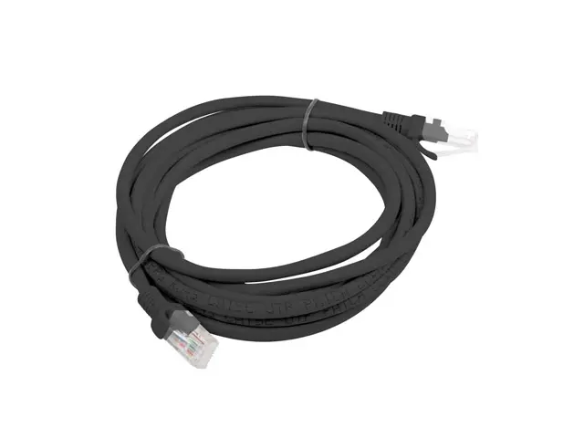 Кабел, Lanberg patch cord CAT.5E 3m, black - image 1