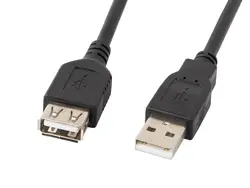Кабел, Lanberg extension cable USB 2.0 AM-AF, 5m, black