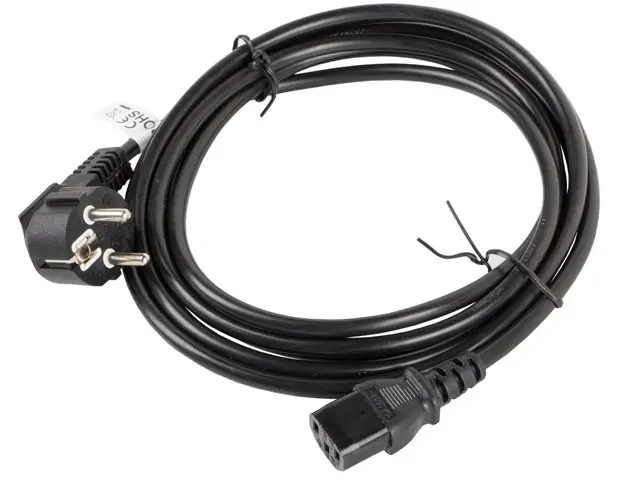 Кабел, Lanberg CEE 7/7 -> IEC 320 C13 power cord 3m VDE, black - image 1