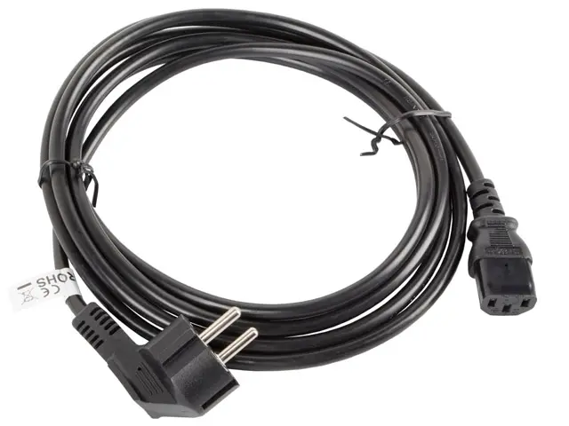 Кабел, Lanberg CEE 7/7 -> IEC 320 C13 power cord 3m VDE, black - image 2