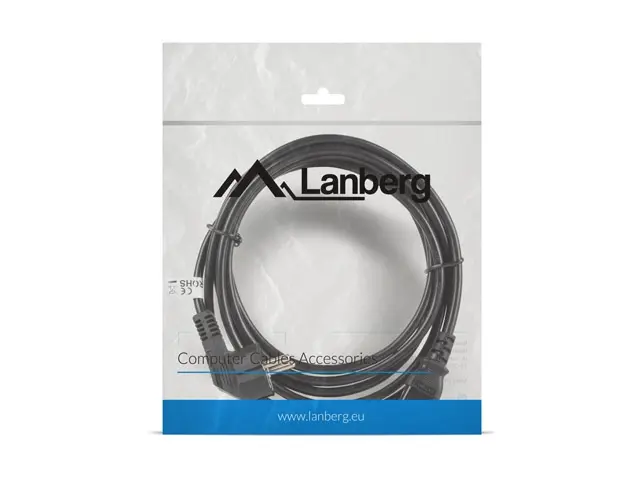 Кабел, Lanberg CEE 7/7 -> IEC 320 C13 power cord 3m VDE, black - image 3