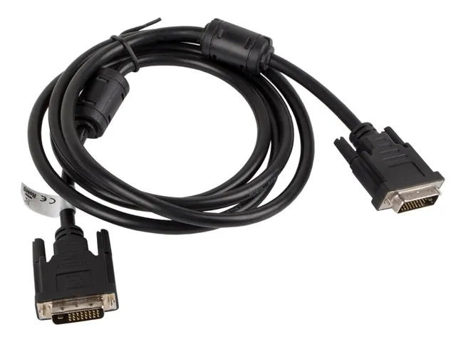 Кабел, Lanberg DVI-D (M) (24+1)-> DVI-D (M) (24+1) cable 1.8m, dual link, black - image 1