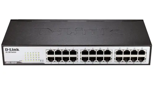 Switch, D-Link 24 θυρών 10/100Mbps Fast Ethernet Unmanaged Switch, για τοποθέτηση σε rack - 1