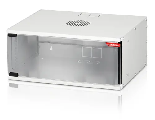Dulap de comunicații, Formrack 19" Rack de perete 4U SOHO 512/400mm, înălțime: 225mm, capacitate de încărcare: 50kg., ușă din sticlă securizată, 19" - 1