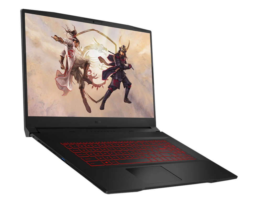 Лаптоп, MSI Katana GF76 11UD, i7-11800H, 17.3" FHD (1920x1080), 144Hz, IPS-Level, DDR4 16GB 3200MHz (8GBx2), 512GB NVMe PCIe SSD Gen4x4, NO M.2 slot free, RTX3050 Ti GDDR6 4GB, Intel Wi-Fi 6, BT5.1, backlight KB(Red), 3-Cell 53.5Whr, 2.6 kg, 2Y - image 1