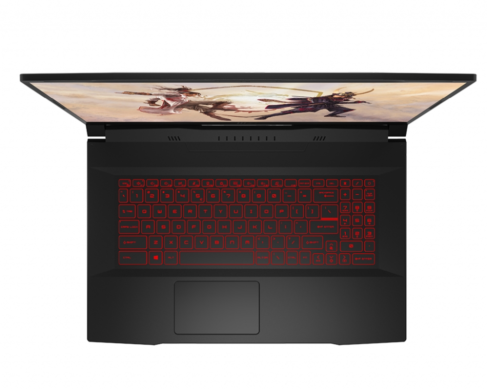 Лаптоп, MSI Katana GF76 11UD, i7-11800H, 17.3" FHD (1920x1080), 144Hz, IPS-Level, DDR4 16GB 3200MHz (8GBx2), 512GB NVMe PCIe SSD Gen4x4, NO M.2 slot free, RTX3050 Ti GDDR6 4GB, Intel Wi-Fi 6, BT5.1, backlight KB(Red), 3-Cell 53.5Whr, 2.6 kg, 2Y - image 2