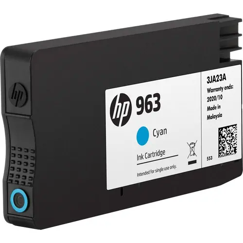Консуматив, HP 963 Cyan Original Ink Cartridge - 1