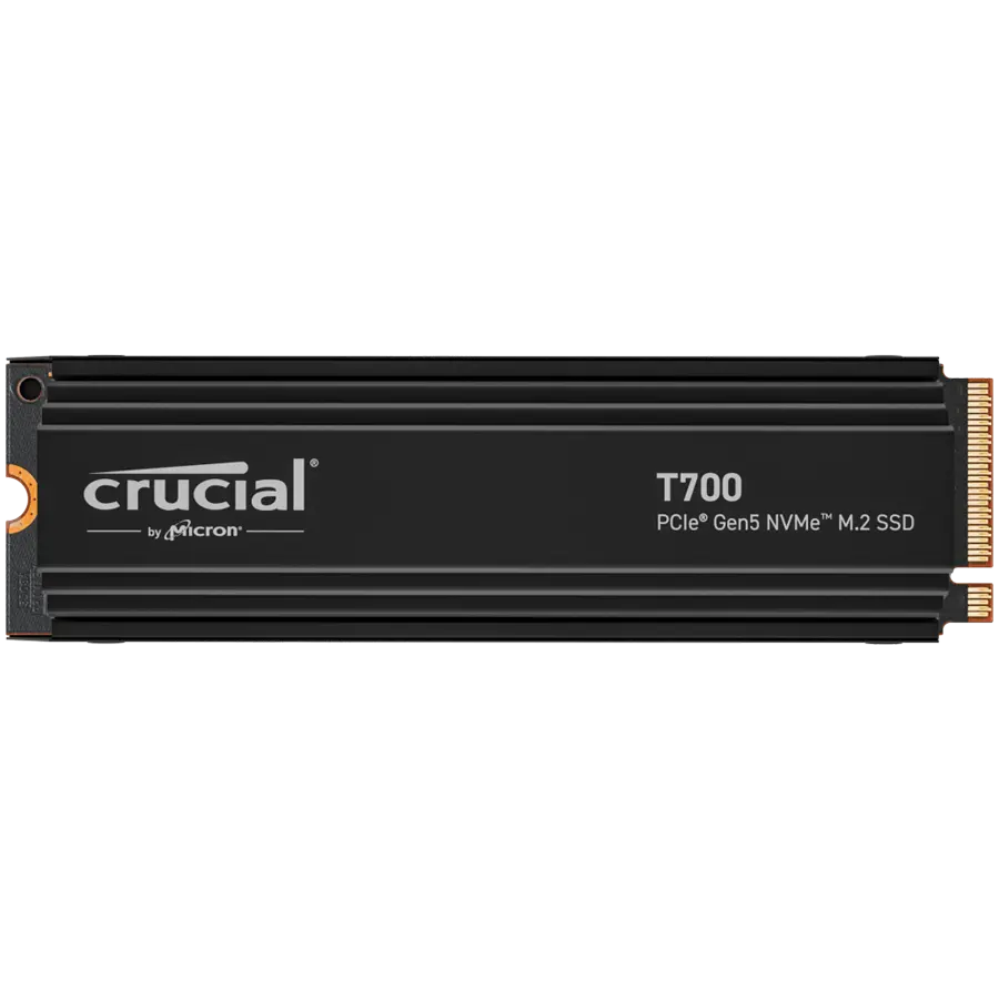 Crucial T700 2TB PCIe Gen5 NVMe M.2 SSD with heatsink