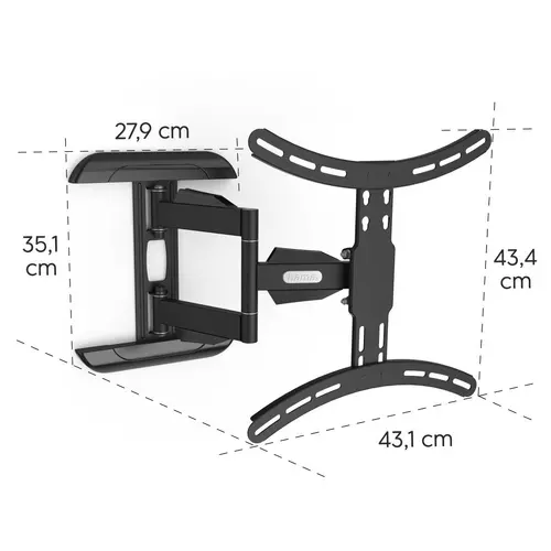 Επιτοίχια βάση τηλεόρασης Fullmotion, 165 εκ., 32-65 ", 220834 - 21