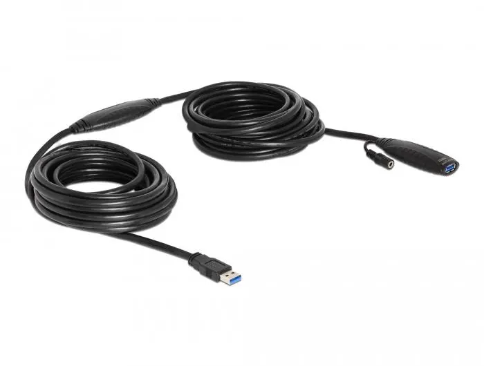 Cablu prelungitor DeLock, Activ, USB-A tată - USB-A mamă, USB 3.0, 10 m