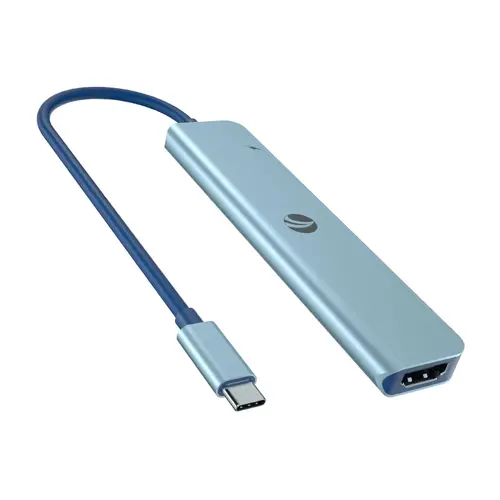VCom докинг станция Docking Station Type-C 7-in-1 - CUE18 - PD3.0 100W, HDMI, USB3.0 x 1, USB2.0 x 2, SD, TF - image 1