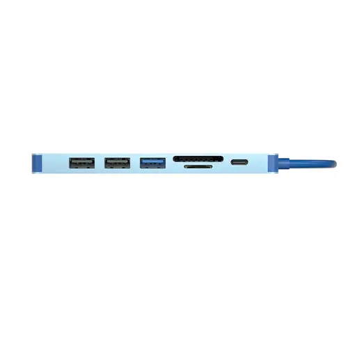 VCom докинг станция Docking Station Type-C 7-in-1 - CUE18 - PD3.0 100W, HDMI, USB3.0 x 1, USB2.0 x 2, SD, TF - image 3