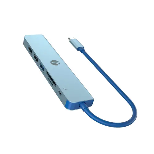 VCom докинг станция Docking Station Type-C 7-in-1 - CUE18 - PD3.0 100W, HDMI, USB3.0 x 1, USB2.0 x 2, SD, TF - image 4