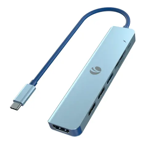 VCom docking station Docking Station Type-C 7-in-1 - CUE18 - PD3.0 100W, HDMI, USB3.0 x 1, USB2.0 x 2, SD, TF - 1