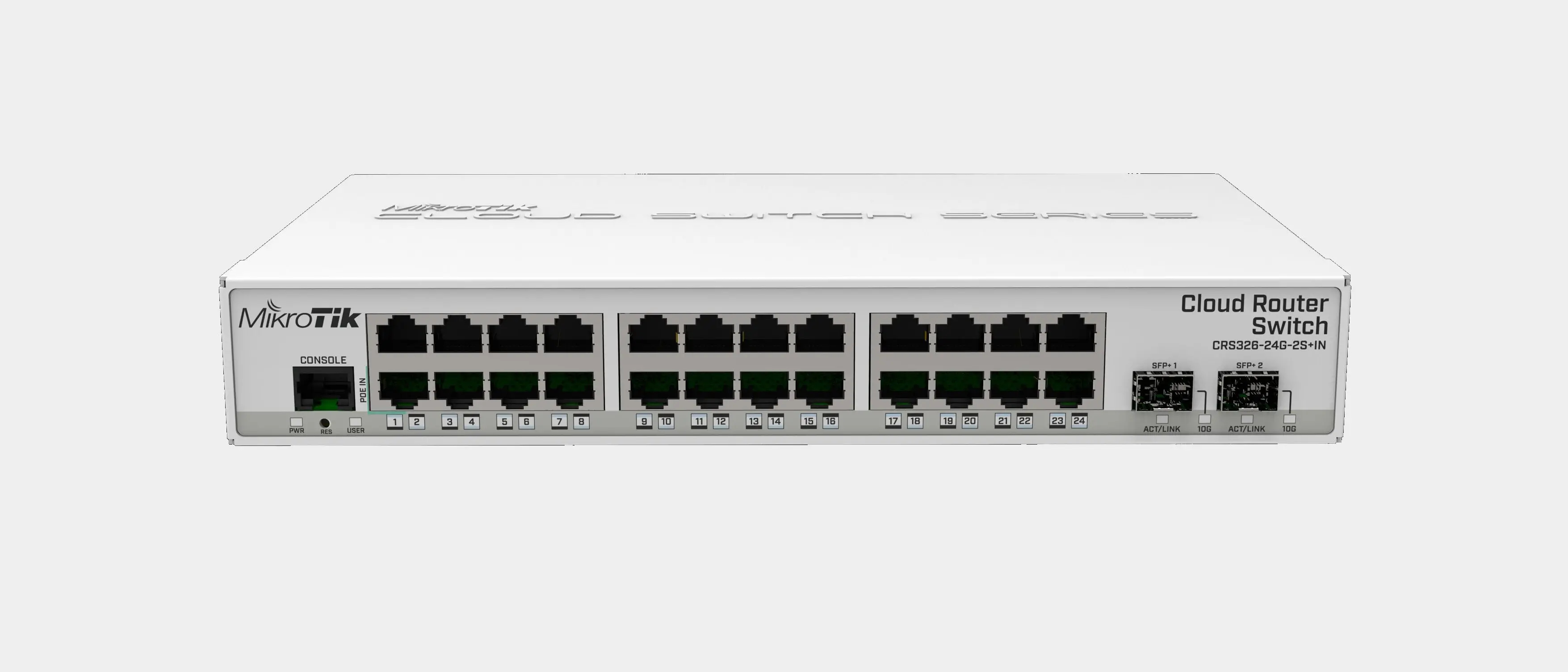 Суич Mikrotik CRS326-24G-2S+IN, 24xGigabit LAN, 2xSFP+ cages - image 2