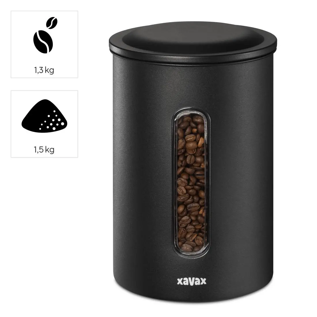 XAVAX Кутия за кафе 1,3 кг зърна или 1,5 кг на прах, херметична, 111262 - image 6