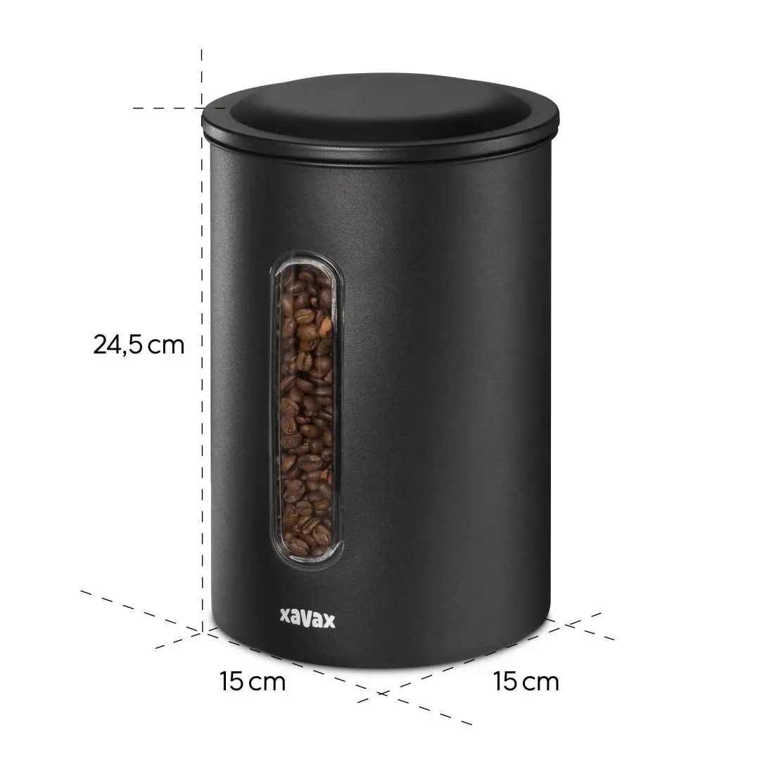 XAVAX Кутия за кафе 1,3 кг зърна или 1,5 кг на прах, херметична, 111262 - image 7