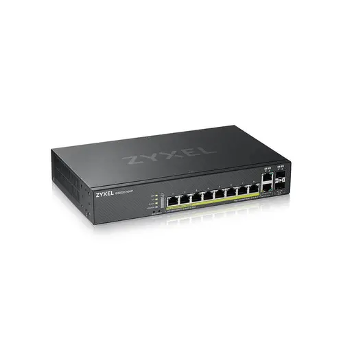 Switch ZyXEL GS-2220-10HP, 10 θυρών Layer2+, 8x Gigabit PoE + 2x Gigabit combo (RJ45/SFP), διαχειρίσιμο - 1