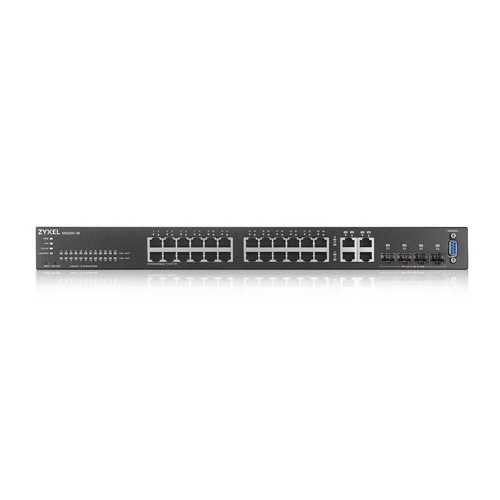 Switch ZyXEL GS-2220-28, 24 θυρών Layer2+, 24x Gigabit + 4x Gigabit combo (RJ45/SFP), διαχειρίσιμο - image 1