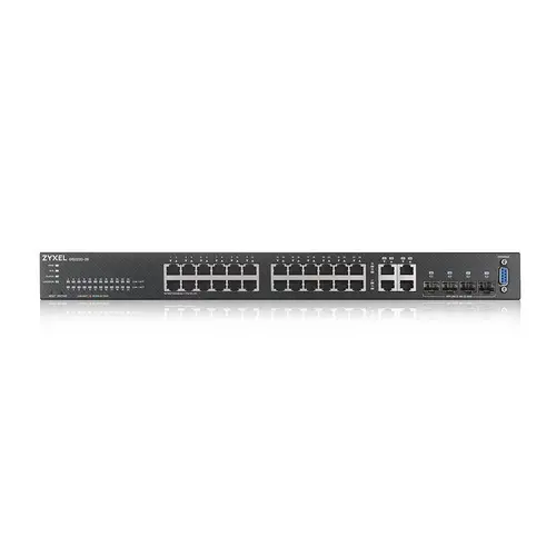 Суич ZyXEL GS-2220-28, 24 портов Layer2+, 24x Gigabit + 4x Gigabit combo (RJ45/SFP), управляем - image 1