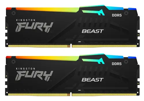 Kingston 64GB 6000MT/s DDR5 CL30 DIMM (Kit of 2) FURY Beast RGB EXPO