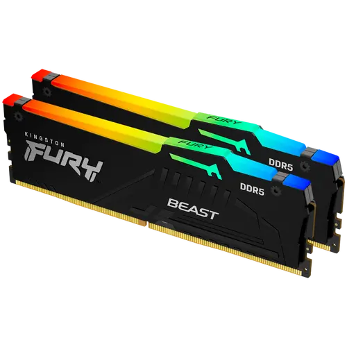 Kingston 32GB 6000MT/s DDR5 CL30 DIMM (Kit of 2) FURY Beast RGB XMP - 1