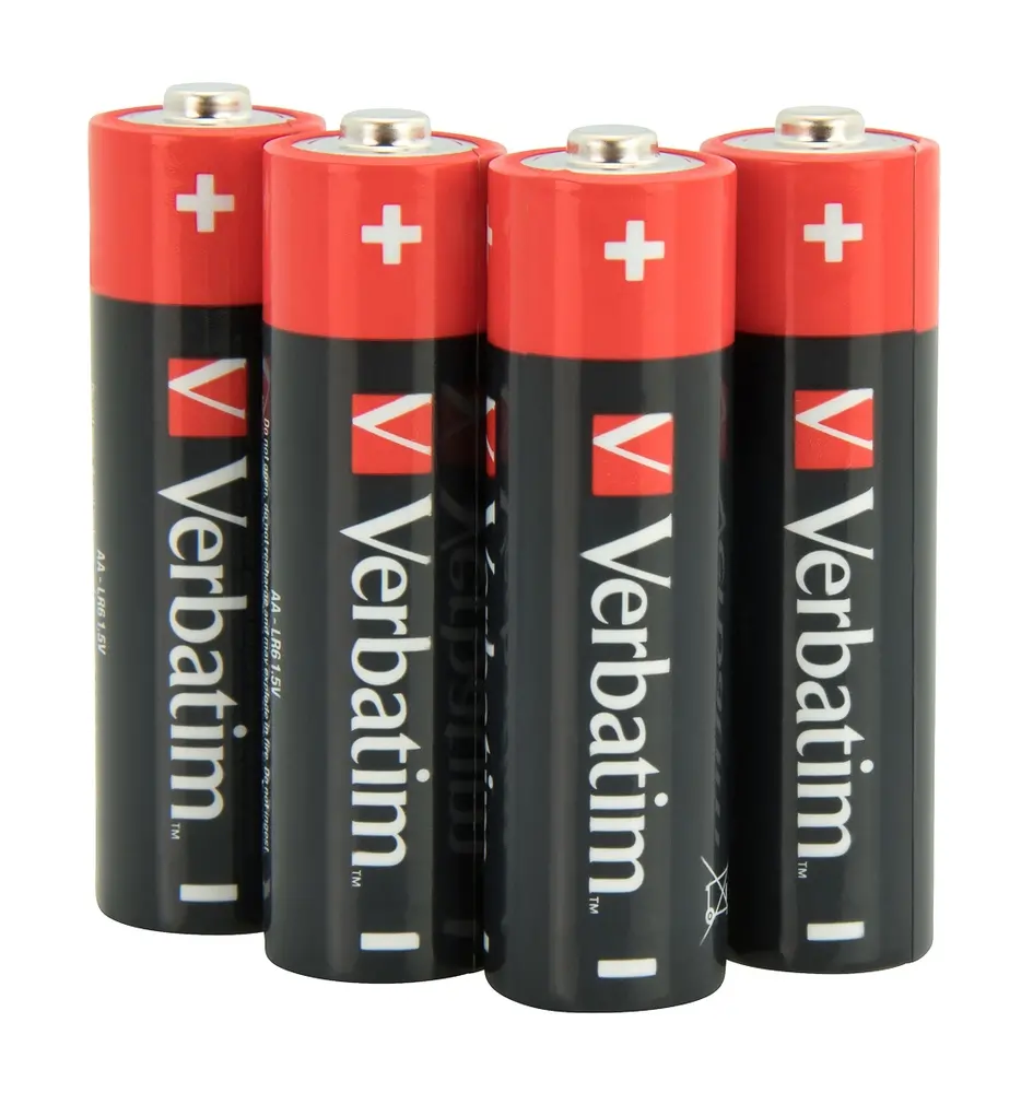 Baterie, Verbatim Alkaline Battery AA 4 Pack (Shrink Wrap) - image 1