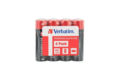 Μπαταρία, Verbatim Alkaline Battery AA 4 Pack (Shrink Wrap) - 1