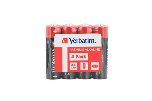 Батерия, Verbatim ALKALINE BATTERY AA 4 PACK (SHRINK WRAP)