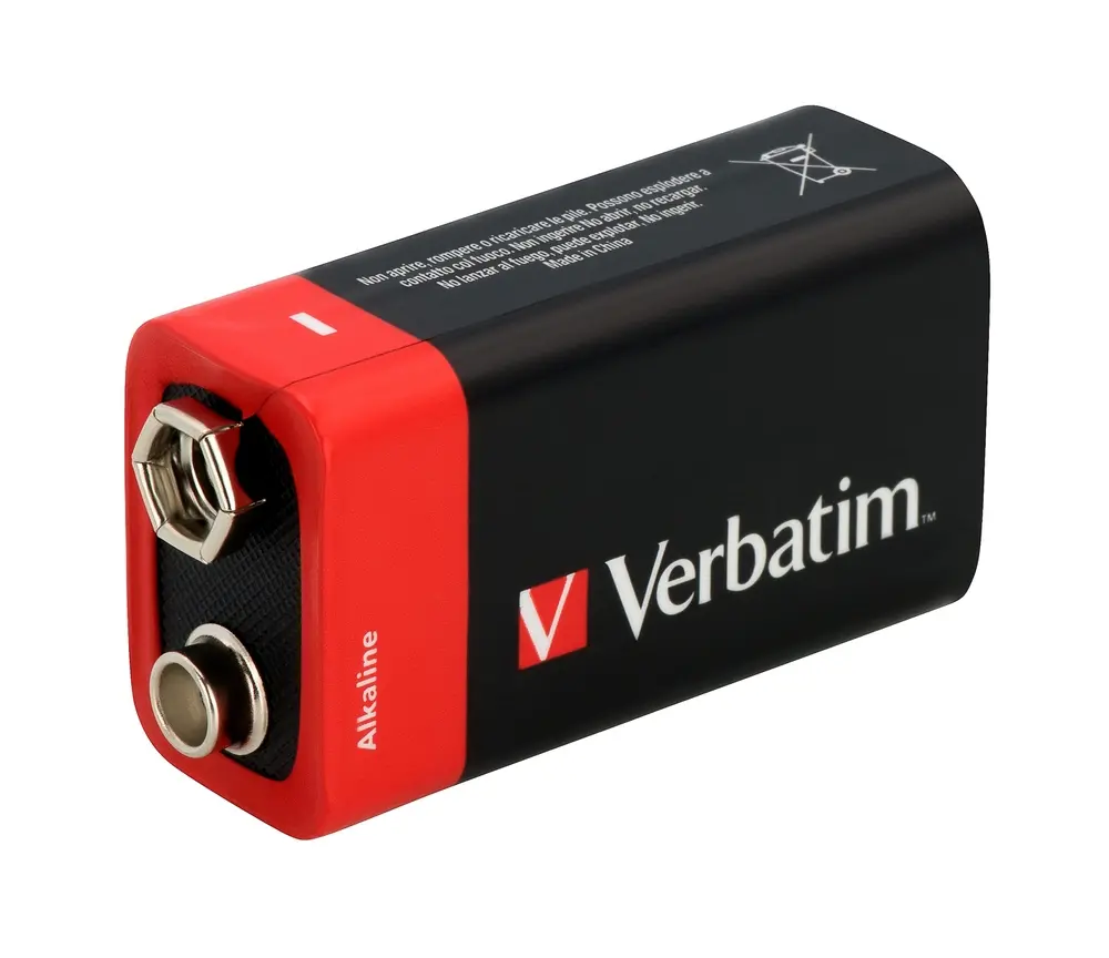 Батерия, Verbatim ALKALINE BATTERY 9V 1 PACK (HANGCARD) - image 1