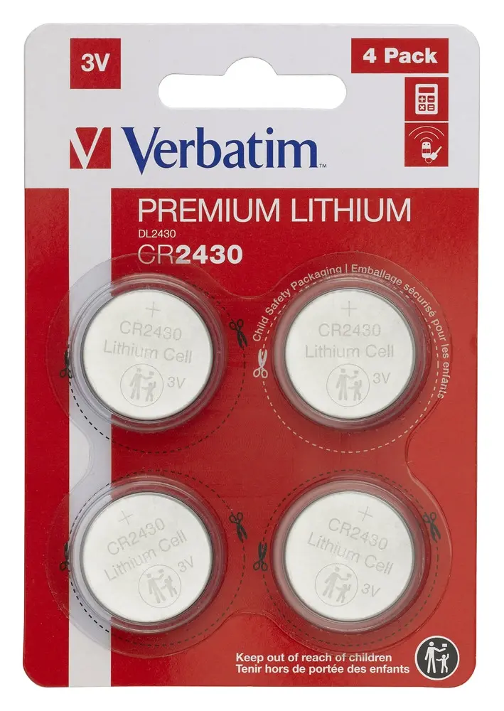 Baterie, Verbatim baterie cu litiu CR2430 3V set de 4