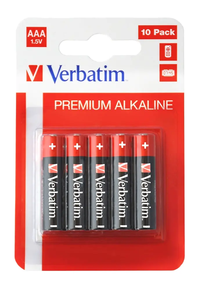 Baterie, Verbatim baterie alcalină AAA set de 10 (Hangcard)