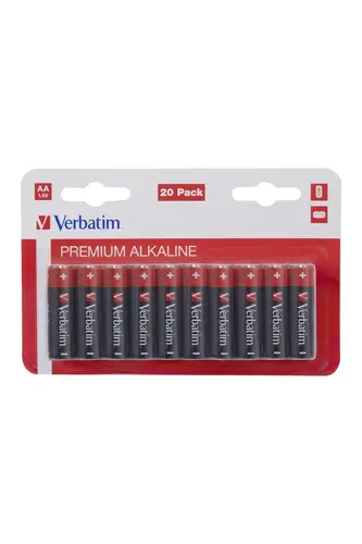 Baterie, Verbatim Alkaline Battery AA 20 Pack (Hangcard) - 1