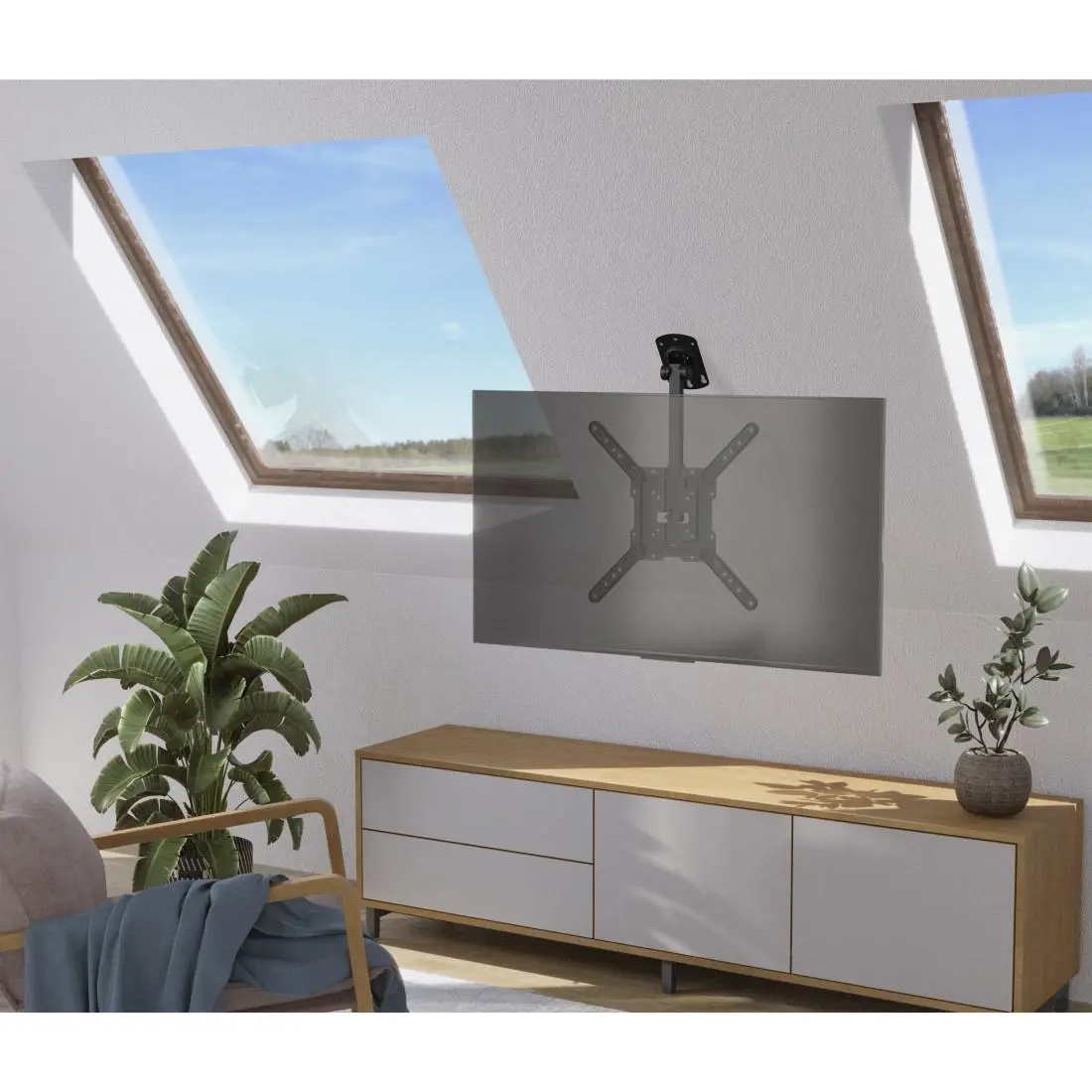 HAMA Стойка за таван  TV, регулируемa, 165 см (65"), 220877 - image 3