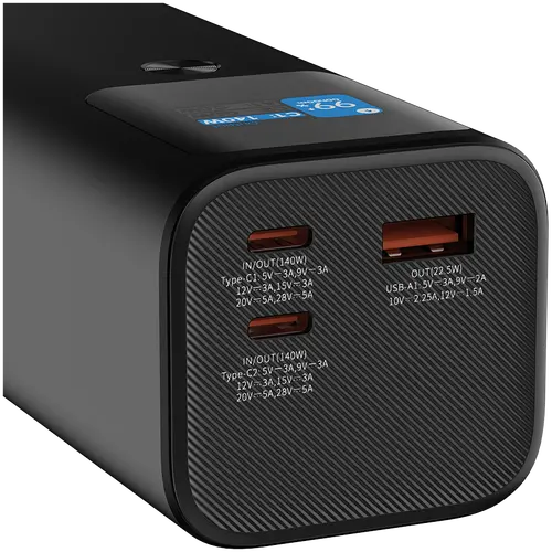 CANYON power bank PB-2010 TFT 27000 mAh 97.2Wh PD140W QC 3.0 Dark Grey - image 5