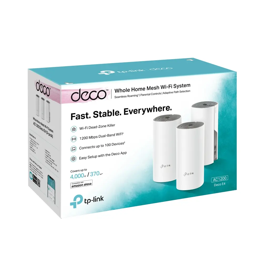 AC1200 Whole-Home Mesh Wi-Fi System, Qualcomm CPU, 867Mbps at 5GHz+300Mbps at 2.4GHz, 2 10/100Mbps Ports, 2 internal antennas, MU-MIMO, Beamforming, Parental Controls, Quality of Service, Reporting, Access Point Mode, IPv6 Ready - image 4